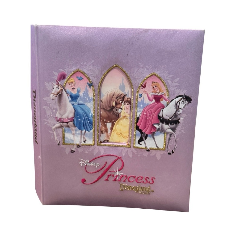 Disney Princess Disneyland Resort Embroidered Satin Photo Album Cinderella Belle